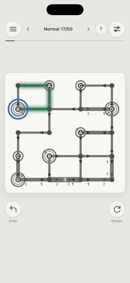 The same puzzle in the light theme